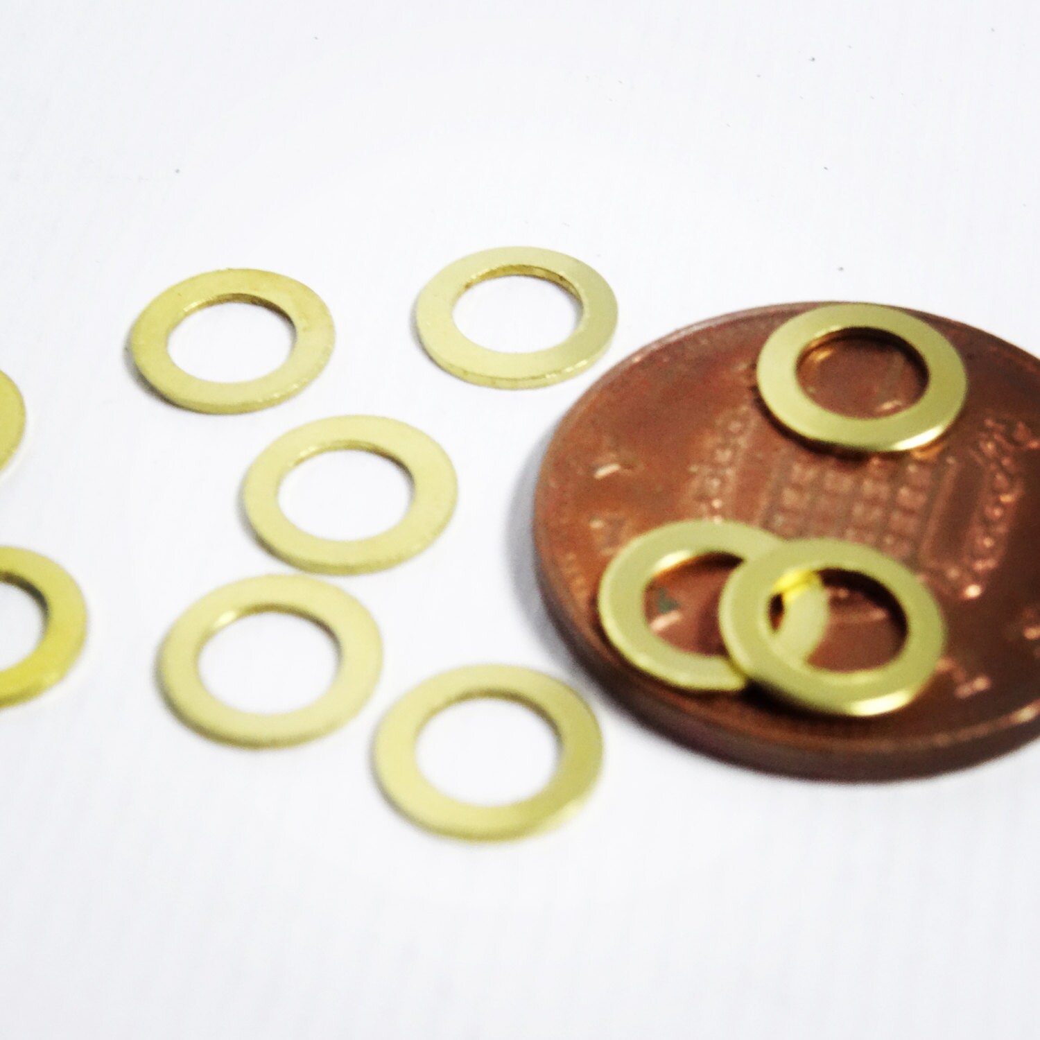 10 x Brass washers solid brass non plated metalsmith Etsy