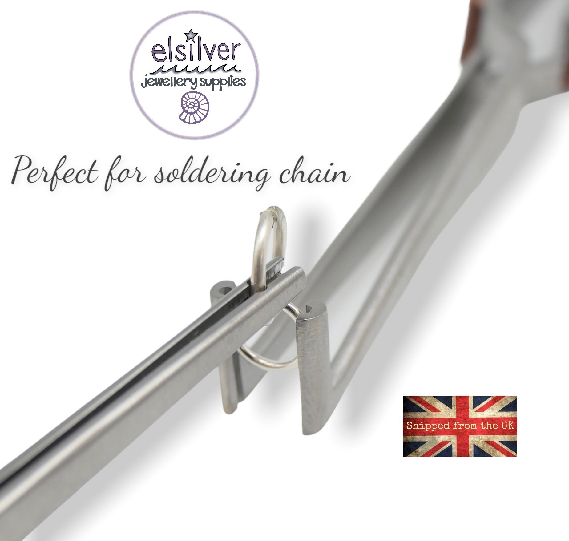 Cross Locking Fiber-Grip Soldering Tweezers - Medium Point