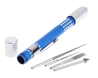 Veemoon 5pcs Diamond File Set - Tipped Bead Reamer Tools For Jewelry Making & Wood Beads