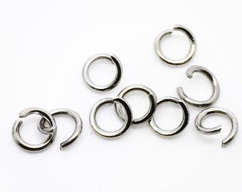VALYRIA 100-Piece 6mm Stainless Steel Open Jump Rings Finding,18-Gauge 