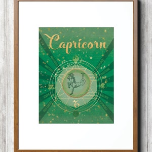 Capricorn, Capricorn Print, Capricorn Art Print, Capricorn Wall Art, Capricorn Prints, Capricorn Prints, Zodiac Wall Art, Capricorn Sign