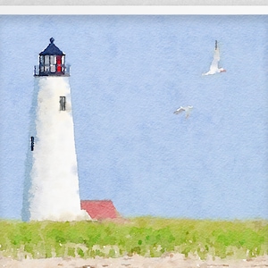 Lighthouse Decor, Lighthouse Print, Lighthouse Wall Art, Lighthouse Gifts, Nantucket Lighthouse, Nantucket Art, Nantucket Print, Nantucket