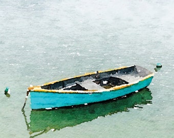 Barca Arte, Barca Stampa, Pittura Barca, Arredamento parete nautica, Arredamento parete costiera, regalo di barca, regali di pesca, regali di pesca per gli uomini, Arredamento barca