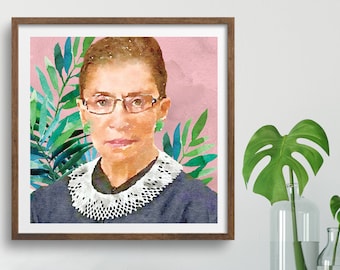 RBG, Ruth Bader Ginsburg, Ruth Bader Ginsburg Print, Ruth Bader Ginsburg Wall Art, fight for things you care about, Ruth Bader Ginsburg Art