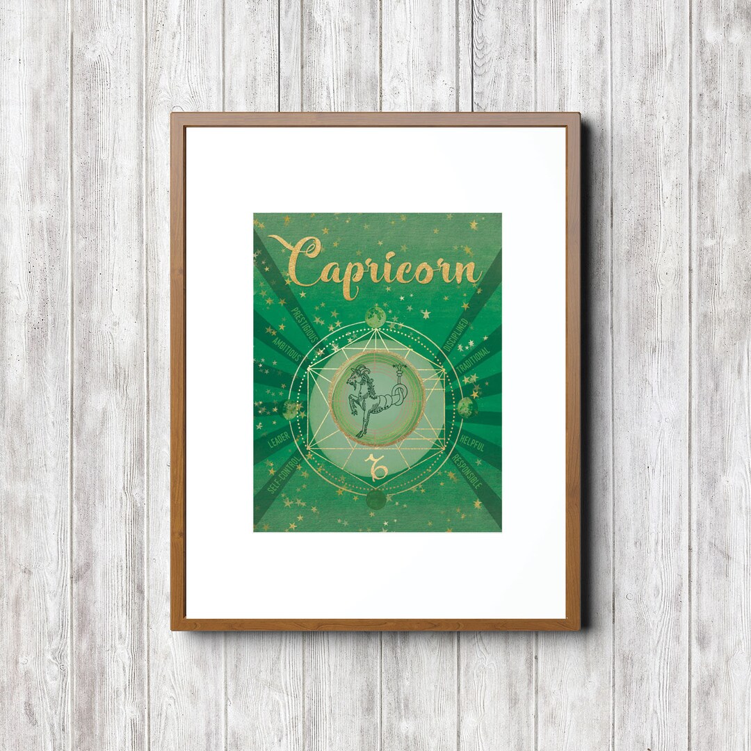 Capricorn, Capricorn Print, Capricorn Art Print, Capricorn Wall Art
