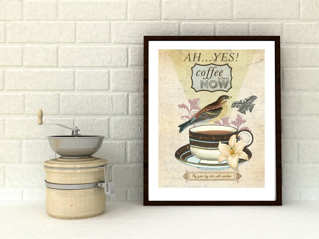 Coffee Prints, Kitchen Art, Coffee Wall Art, Coffee Mug, Coffee Art