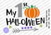 Svg,dxf,eps digital cuttng file-054-My first Halloween svg, Cameo or Cricut - Pumpkin Svg, Boy Svg, Fall Svg, Trick or Treat Svg, 