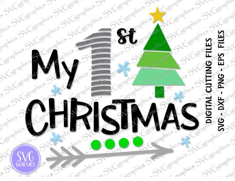 Download Svg Dxf Eps Cut File 062 My First Christmas Digital Cutting File For Silhouette Reindeer Svg Holidays Seasons Svg Cricut Christmas Svg Clip Art Art Collectibles