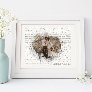 Custom Song Lyrics, Wedding Song Gift, Song Lyrics Print, Anniversary Gifts, First Dance Lyrics, Song Lyrics Wall Art, Valentines Gift