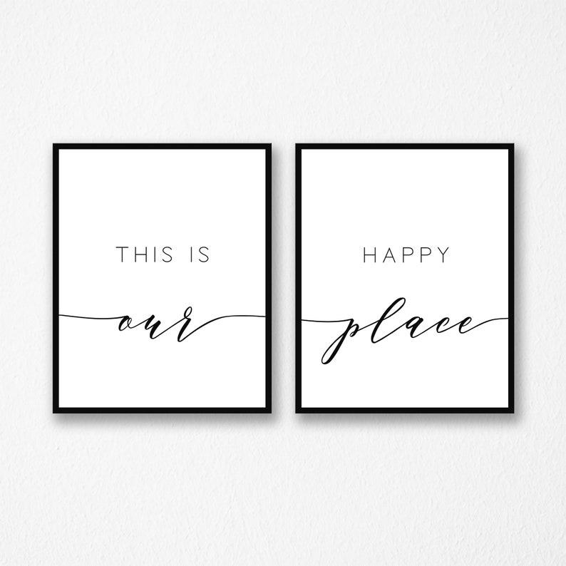 This is Our Happy Place Print Set of 2 Prints Our Happy Etsy