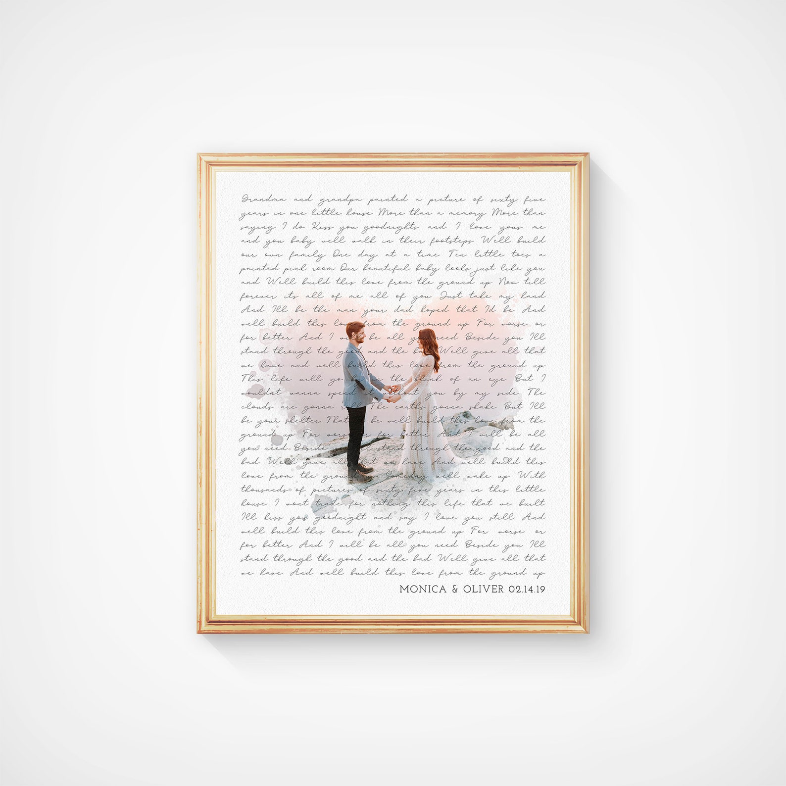 Wedding Song Lyric Art Custom Song Lyrics Print Wedding Etsy