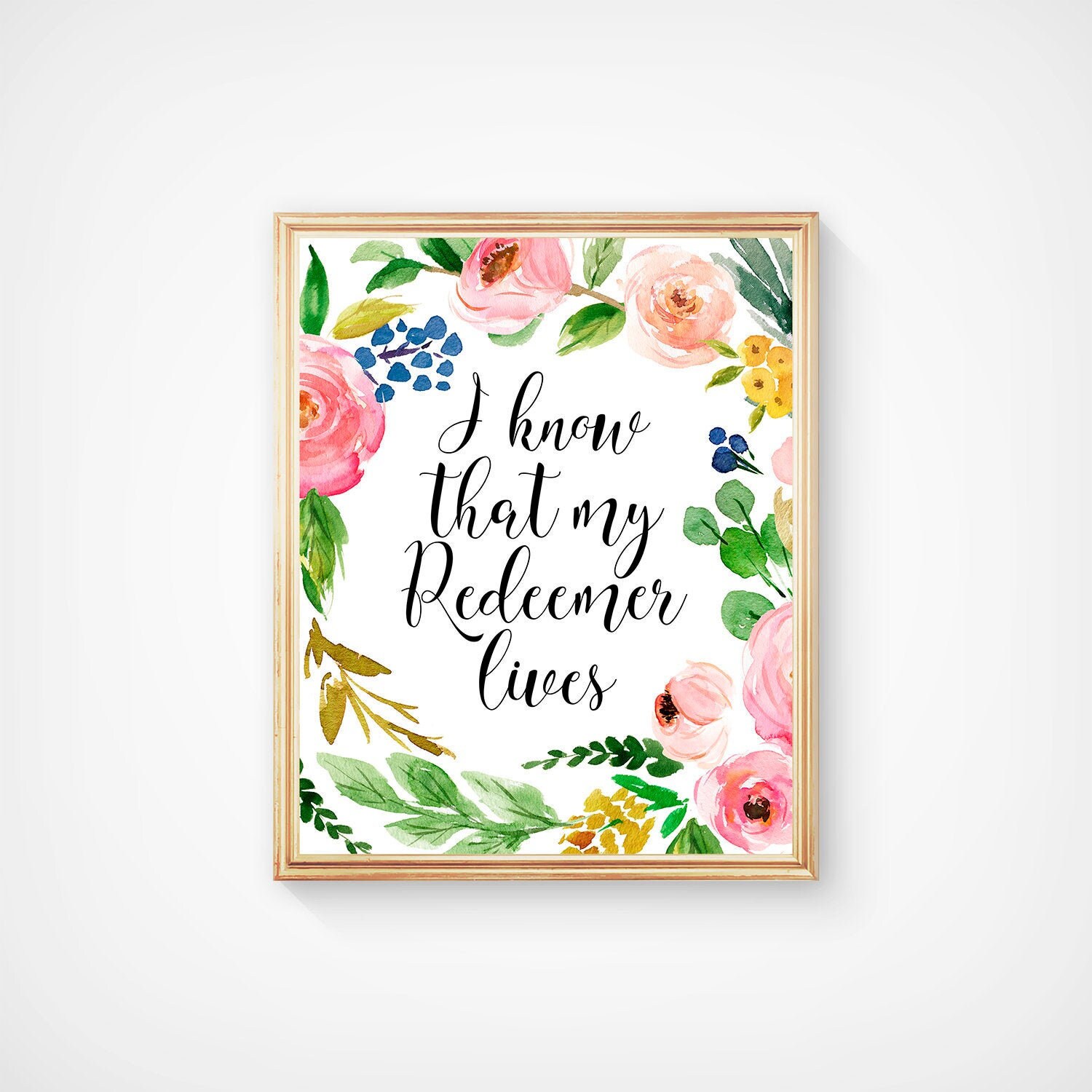 I know that my redeemer lives Job 1925 Easter Print Bible