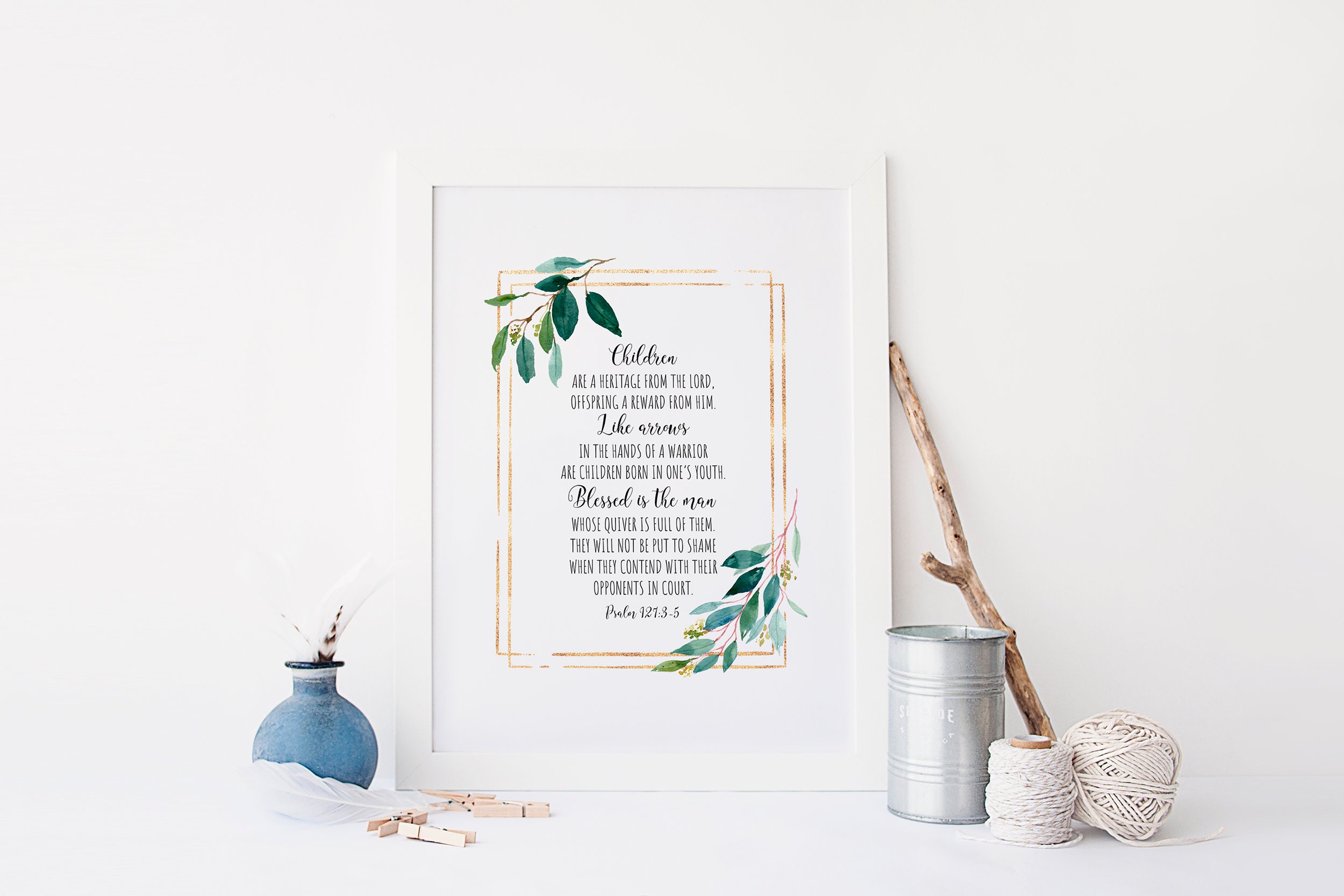 Psalm 127:3-5 Bible Verse Psalm Print Bible Printable | Etsy