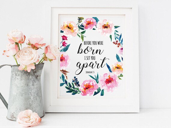 bible verse print digital download jeremiah 1 5 printable etsy