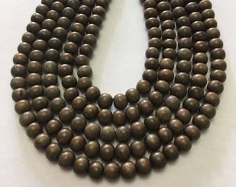 Graywood Beads,8mm Natural Graywood Beads, 53-59 Beads 16 Inch Strand, Mala Beads, Wood Beads, Greywood Beads.