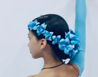 Hair accessory , Hair flower handmade handmade painted hair accessory for Ballroom dance , hair accessory for ballroom dance kids