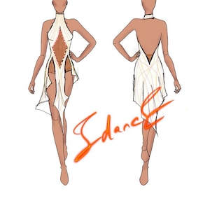 Custom Ballroom Dance, rhythm , Latin, tango dance Dress – Made to Order