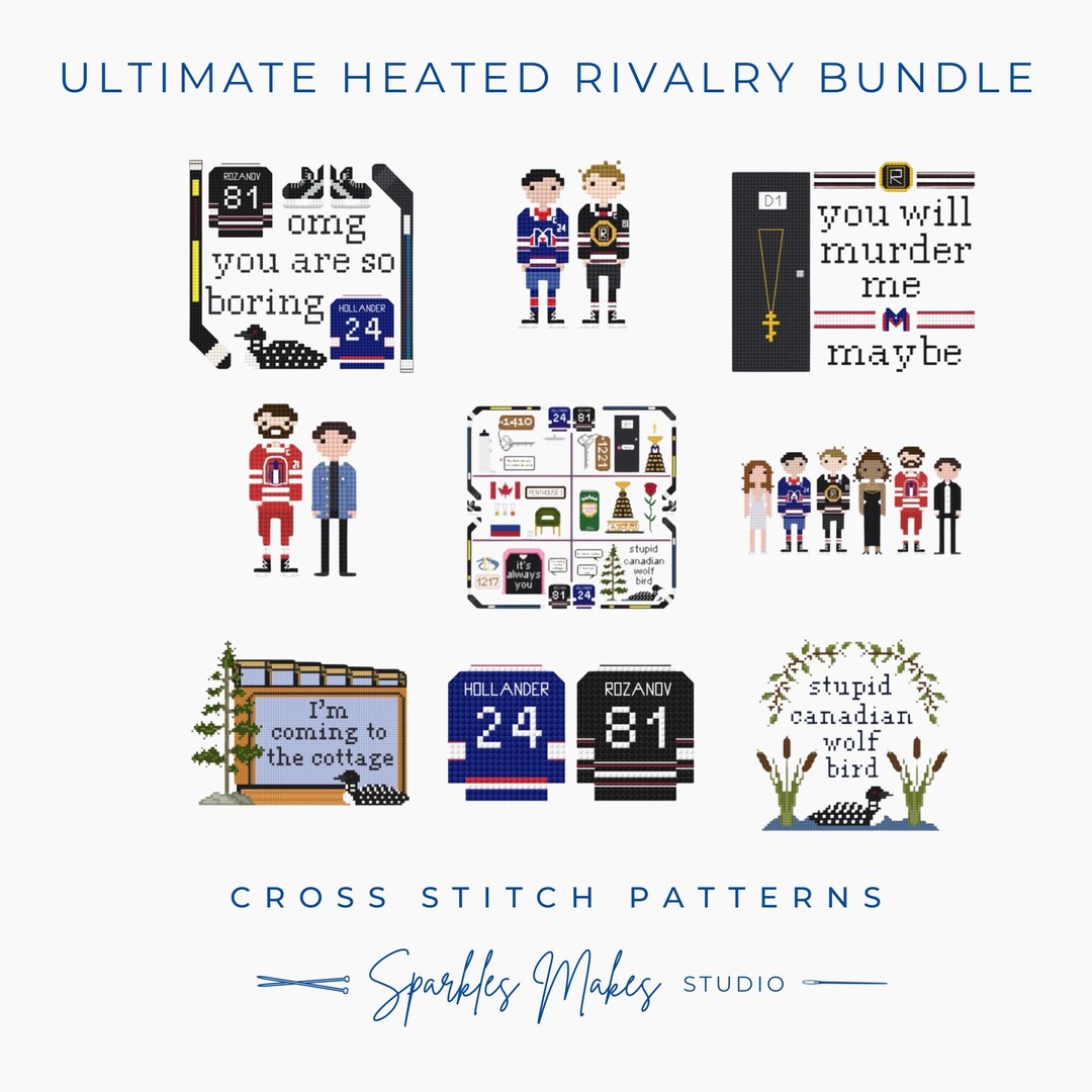 Ultimate Heated Rivalry Inspired Cross Stitch Pattern Bundle PDF - Etsy