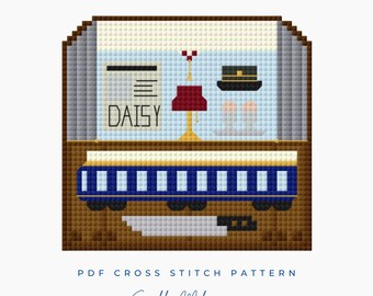 Murder on the Orient Express Hercule Poirot Agatha Christie inspiriertes Kreuzstichmuster PDF