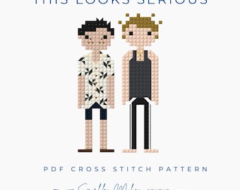 This Looks Serious Shane Hollander Ilya Rosanov Hollanov Heated Rivalry Inspired Cross Stitch Pattern PDF