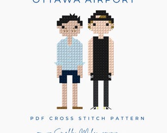 Ottawa Airport Shane Hollander Ilya Rosanov Hollanov Heated Rivalry Inspired Cross Stitch Pattern PDF