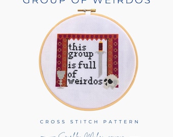 Group of Weirdos Astarion BG3 Inspired Cross Stitch Pattern PDF