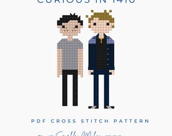 Curious in 1410 Hollanov Heated Rivalry Inspired Cross Stitch Pattern PDF