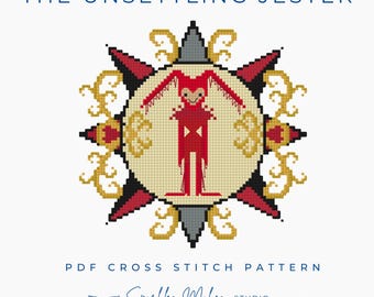 The Unsettling Jester Ash Bentley Inspired Cross Stitch Pattern PDF Download