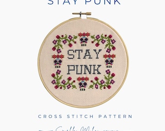 Stay Punk Cross Stitch Pattern PDF