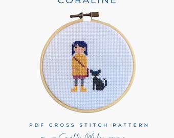 Coraline Inspired Cross Stitch Pattern PDF