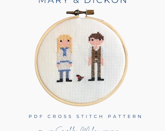 Mary & Dickon Secret Garden Inspired Cross Stitch Pattern PDF
