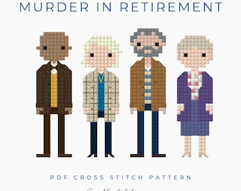 Murder in Retirement TMC Inspired Cross Stitch Pattern PDF