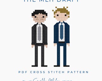 The MLH Draft Shane Hollander & Ilya Rosanov Heated Rivalry Inspired Cross Stitch Pattern PDF