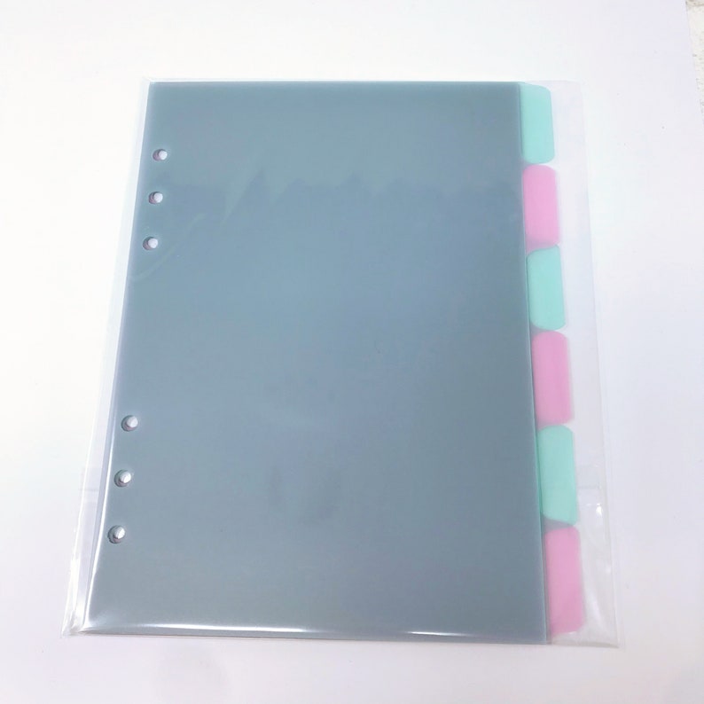 A5 Filofax Index Tab Dividers 6 x Tab Divider Sets Planner Etsy