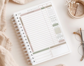 Diario de pérdida de peso de 12 semanas, diario de alimentación, planificador de comidas y registro de hábitos