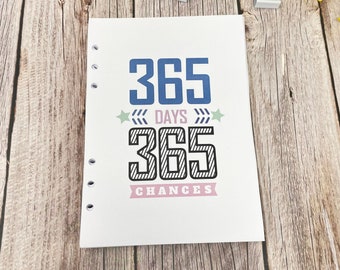 Planificador diario de comidas A5: Registro de hábitos para bajar de peso durante 365 días - 365 insertos