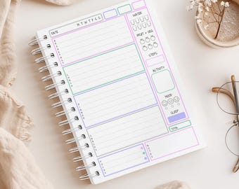 Diario de pérdida de peso de 12 semanas: objetivos semanales, seguimiento del progreso, planificador de comidas y diario de reflexión