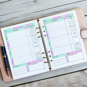 Insertos para diario de pérdida de peso A5 / Recambio de agenda A5 para diario de alimentación de 12 semanas