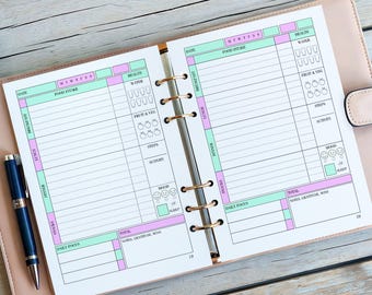 Insertos para diario de pérdida de peso A5 / Recambio de agenda A5 para diario de alimentación de 12 semanas