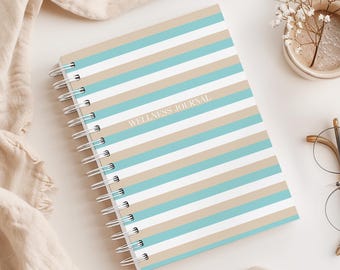 Diario de comidas de 12 semanas / Planificador semanal de comidas y página de reflexión – Calm Stripes