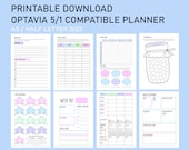Printable Optavia 5-1 Food Diary: Weight Loss Tracker (A5/Half Letter) (Digital Download)