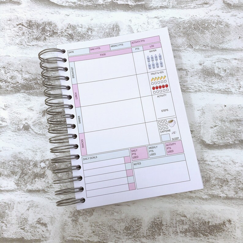 6M WEIGHT WATCHERS O Food Diary Original Design Journal Diet | Etsy