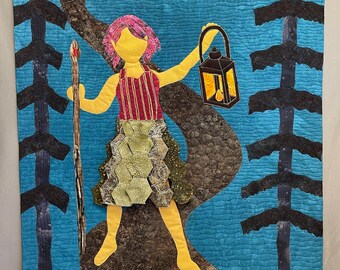 Fairy Tale wall hanging featuring Fae with Lantern