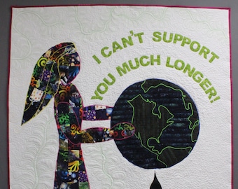 Art quilt about caring for the environment