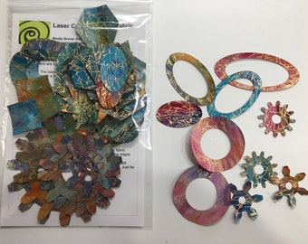 Grab Bag of pre-fused fabric shapes for appliqué