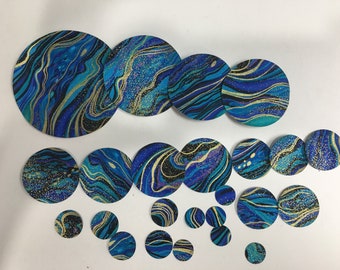 Pre-fused circles for appliqué, variety of colors available