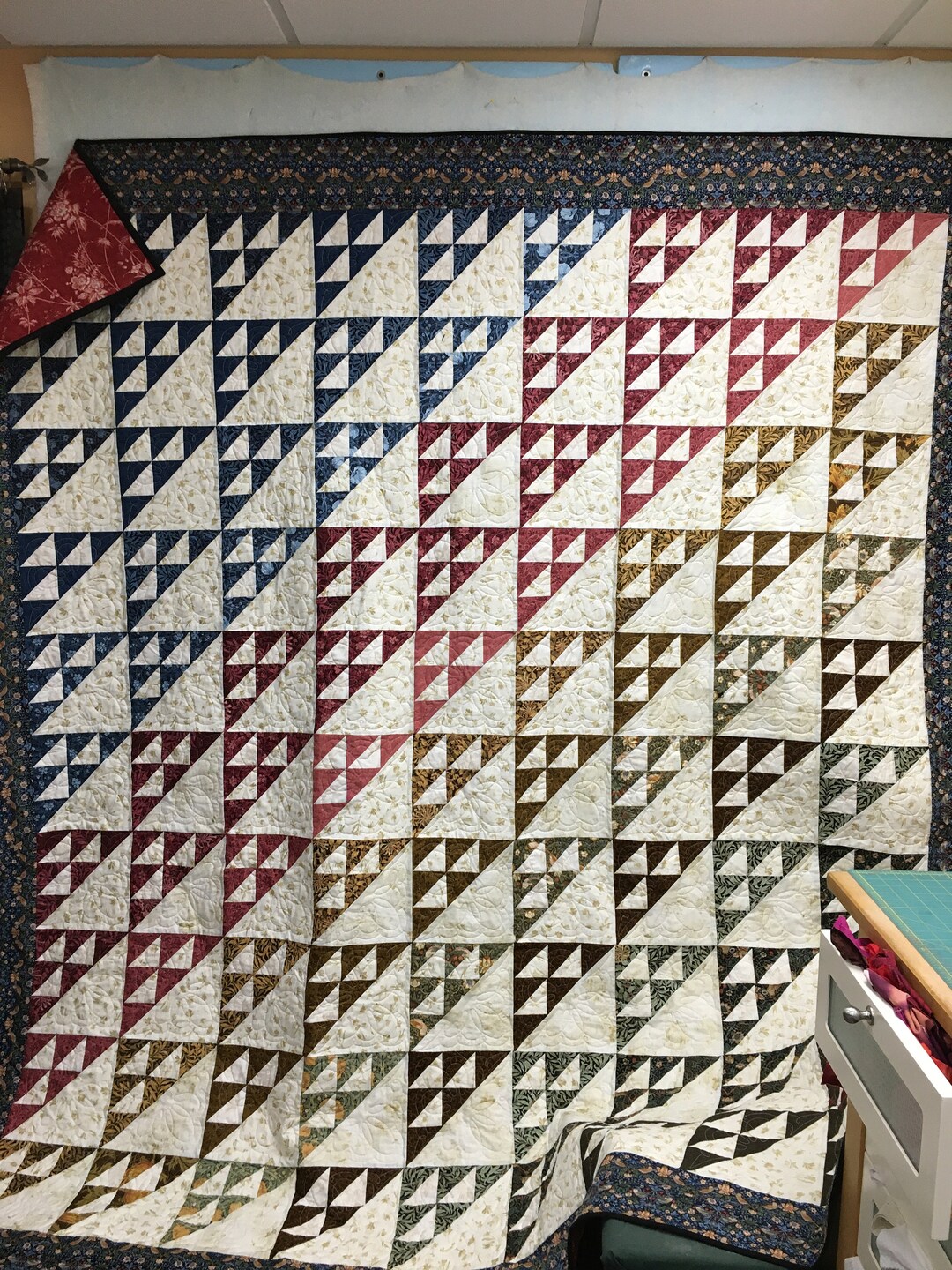 91 X 101 Traditional Bed Quilt Etsy