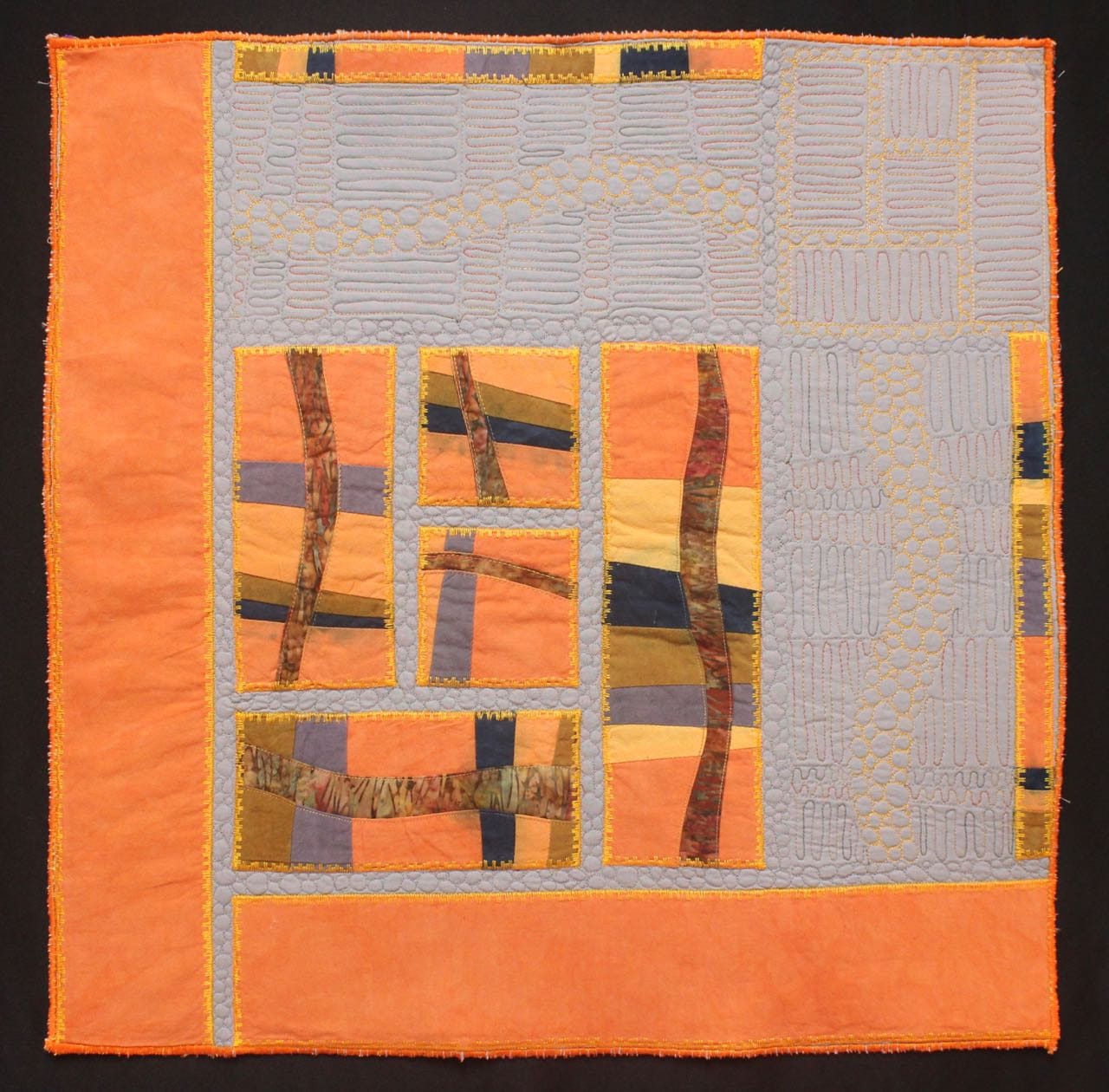 Deconstructed Log Cabin Art Quilt by Becky Grover Etsy