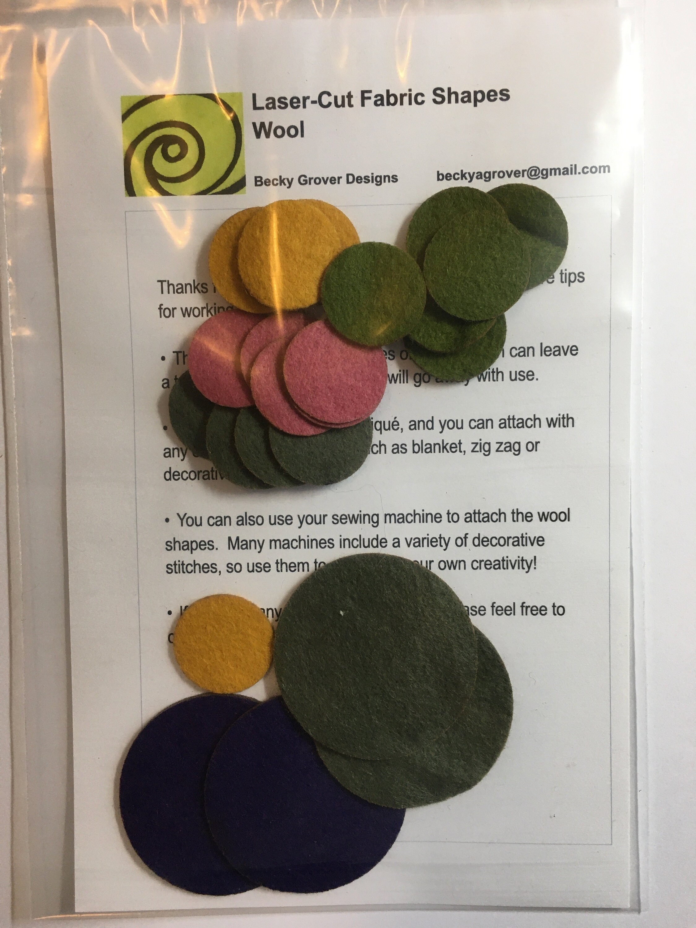 Precut wool felt circles for your next appliqué project Etsy