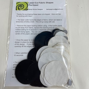 Large packs of pre-fused fabric circles!